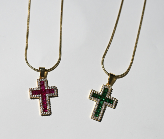 Collana Croce Smeraldo
